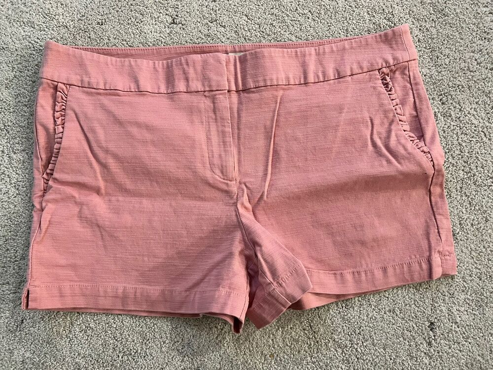 Loft Pink Shorts with Ruffle Detail at Front and Back Pockets Size 14